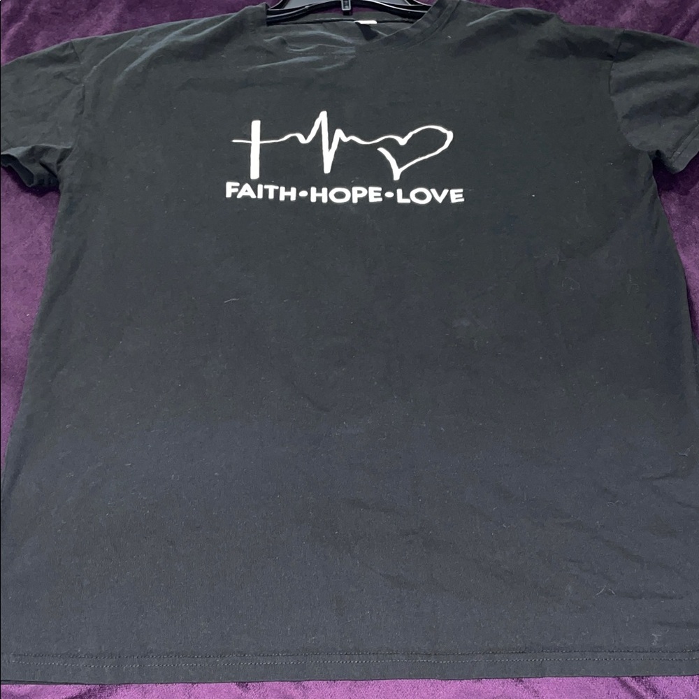 Black Faith Hope Love Short Sleeve Tee